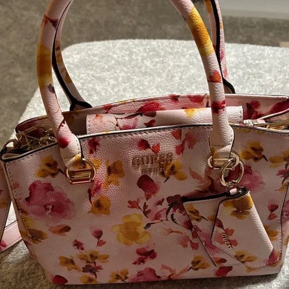 GUESS Floral Multi-Color Satchel - Picture 1 of 7